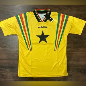 Adidas Ghana Black Stars 1996 Anthony Tony Yeboah Soccer Football Jersey